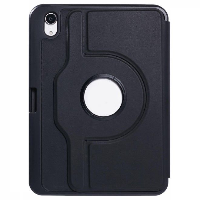 Étui pour iPad mini 7 (2024) / mini 6 (2021) - Étui en cuir rotatif à 360° - Noir