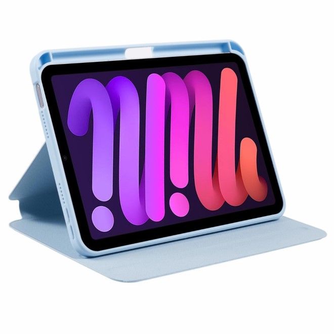 iPad mini 7 (2024) / mini 6 (2021) Hülle - 360° rotierbares Case aus Leder - blau