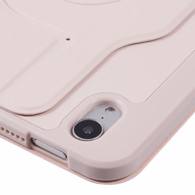 iPad mini 7 (2024) / mini 6 (2021) Hülle - 360° rotierbares Case aus Leder - rosegold