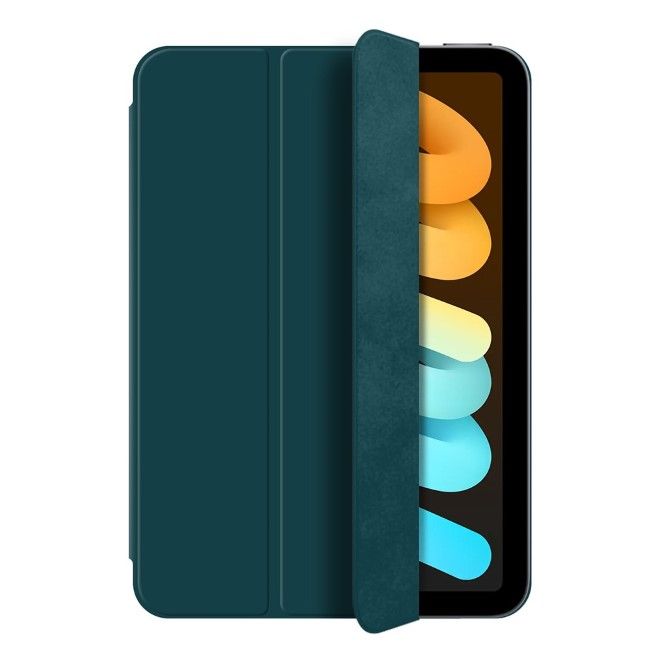 Étui en cuir pour iPad mini 7 (2024) / mini 6 (2021) - Pliable en trois parties - Vert
