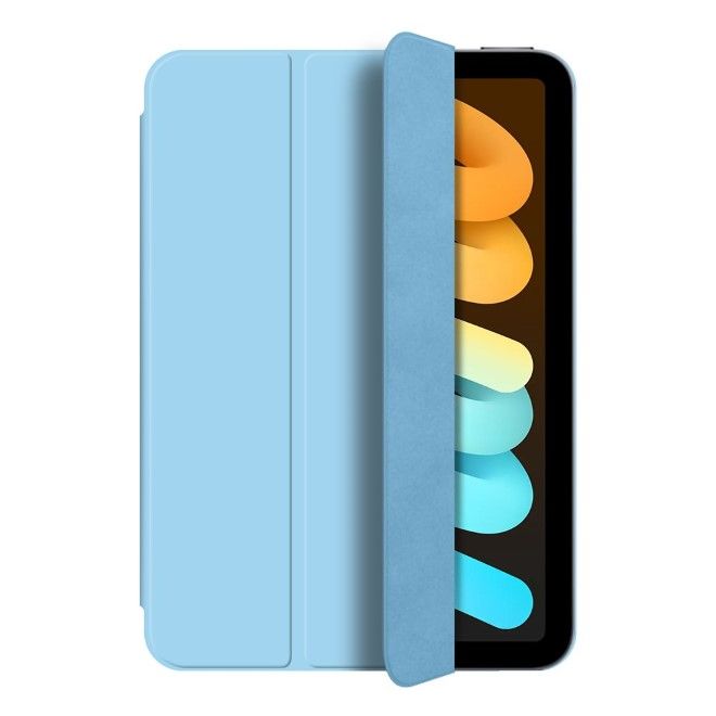 iPad mini 7 (2024) / mini 6 (2021) Leder Hülle - dreifach faltbar - blau