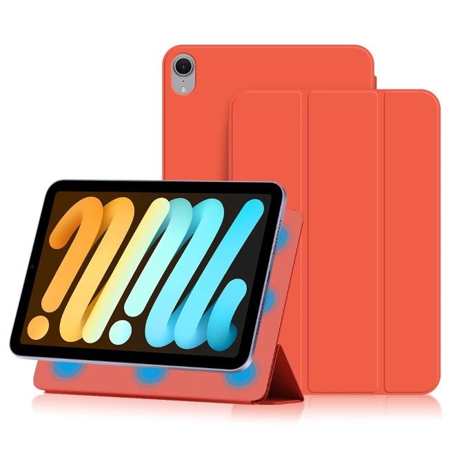 iPad mini 7 (2024) / mini 6 (2021) Leder Hülle - dreifach faltbar - rot