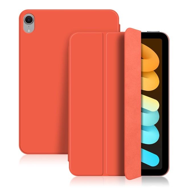 iPad mini 7 (2024) / mini 6 (2021) Leder Hülle - dreifach faltbar - rot