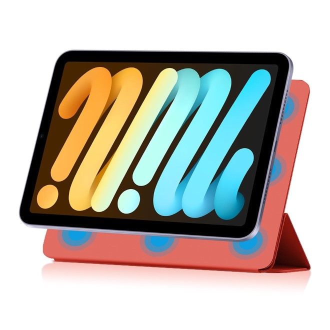 iPad mini 7 (2024) / mini 6 (2021) Leder Hülle - dreifach faltbar - rot