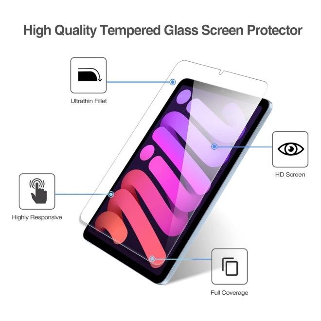 Protection d'écran en verre trempé transparent pour iPad mini 7 (2024) / mini 6 (2021) - 1 pièce
