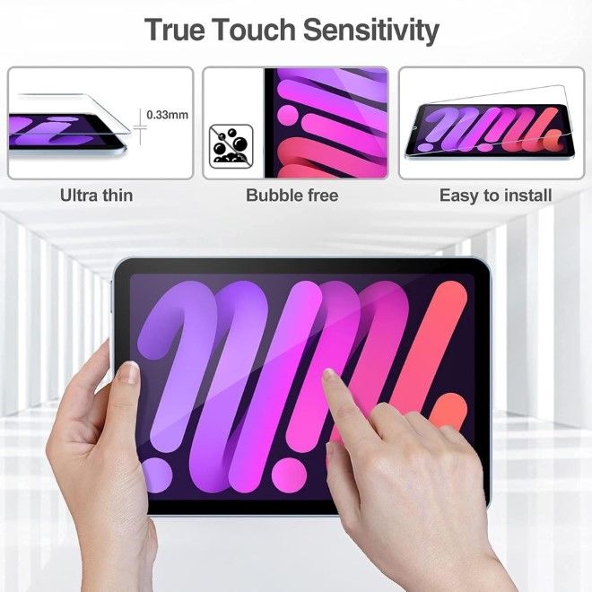 Protection d'écran en verre trempé transparent pour iPad mini 7 (2024) / mini 6 (2021) - 1 pièce