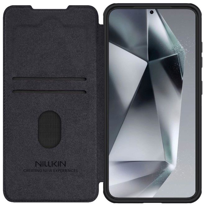 Nillkin - Samsung Galaxy S25 Hülle - Leder Book Case - Qin Pro Series - schwarz