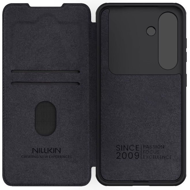Nillkin - Samsung Galaxy S25+ Hülle - Leder Book Case - Qin Pro Series - schwarz