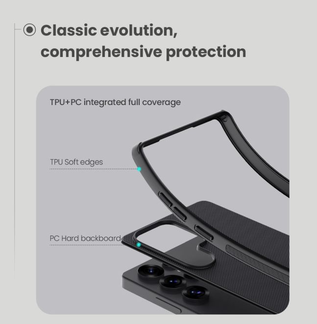 Nillkin - Samsung Galaxy S25 Ultra Hülle - Kunststoff Case - Super Frosted Shield Pro Series - schwarz