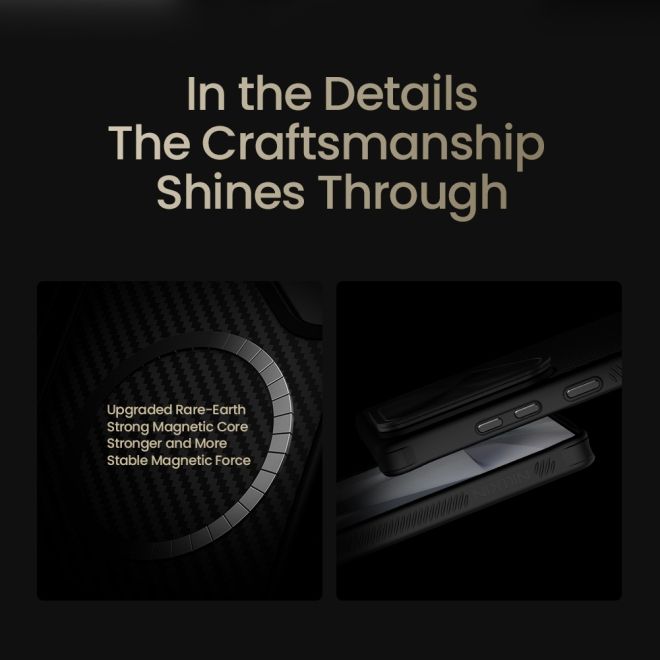 Nillkin - Samsung Galaxy S25 Ultra Hülle - Magnetic MagSafe Hardcase - Carbo Prop Series - schwarz