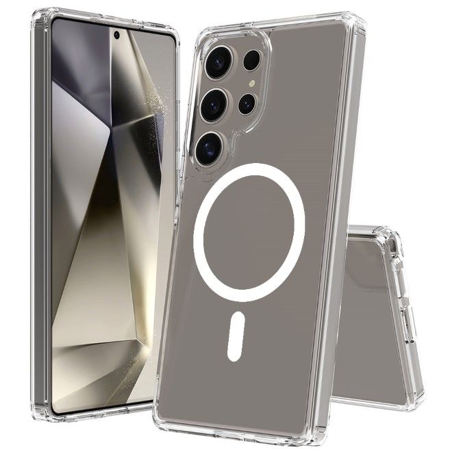 Samsung Galaxy S25 Ultra Hülle (PC / TPU Case) - Polycarbonat Rückseite + TPU Ränder - MagPureProtect Series - transparent