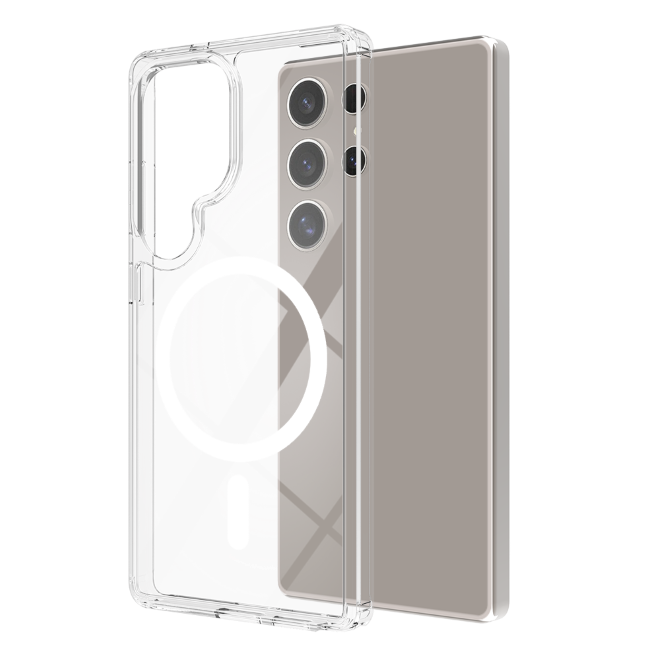 Samsung Galaxy S25 Ultra Hülle (PC / TPU Case) - Polycarbonat Rückseite + TPU Ränder - MagPureProtect Series - transparent