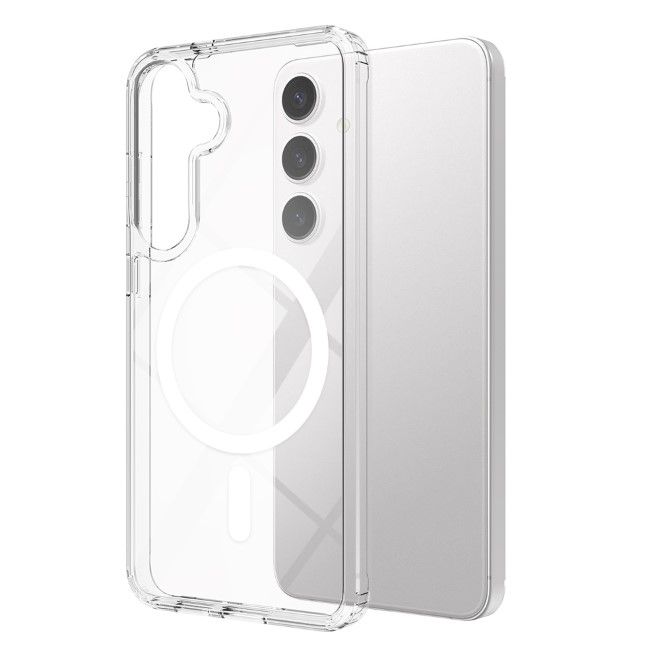 Samsung Galaxy S25+ Hülle (PC / TPU Case) - Polycarbonat Rückseite + TPU Ränder - MagPureProtect Series - transparent