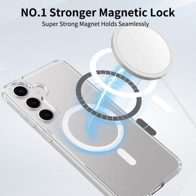 Samsung Galaxy S25+ Hülle (PC / TPU Case) - Polycarbonat Rückseite + TPU Ränder - MagPureProtect Series - transparent