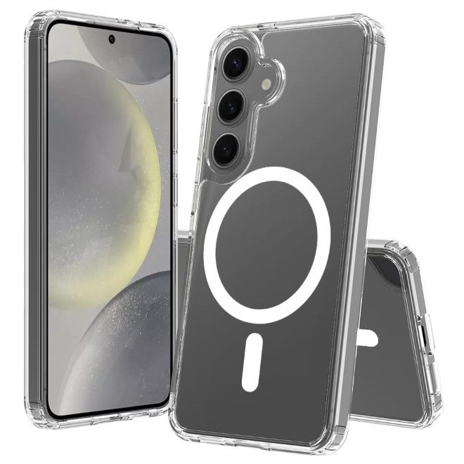 Samsung Galaxy S25 Hülle (PC / TPU Case) - Polycarbonat Rückseite + TPU Ränder - MagPureProtect Series - transparent