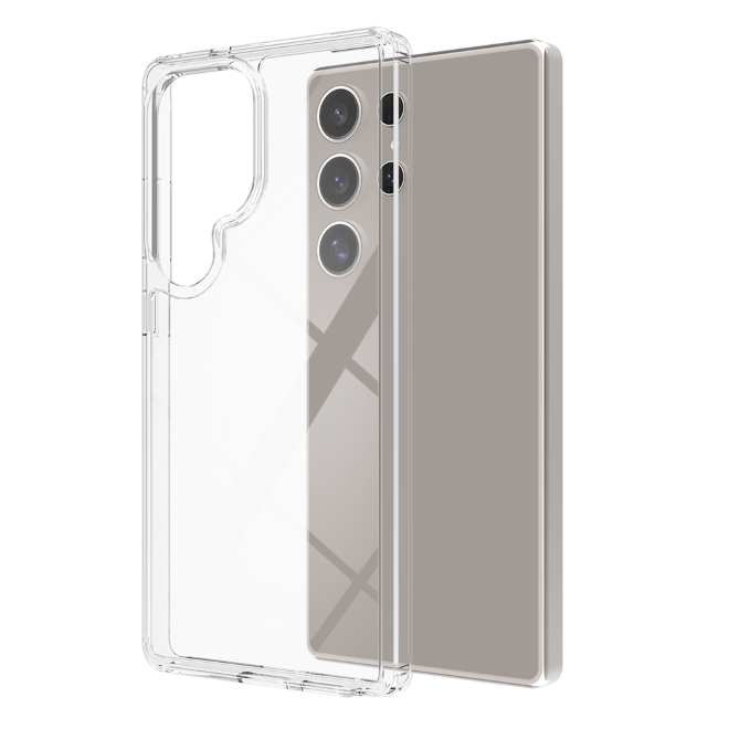 Samsung Galaxy S25 Ultra Hülle (PC / TPU Case) - Polycarbonat Rückseite + TPU Ränder - PureProtect Series - transparent