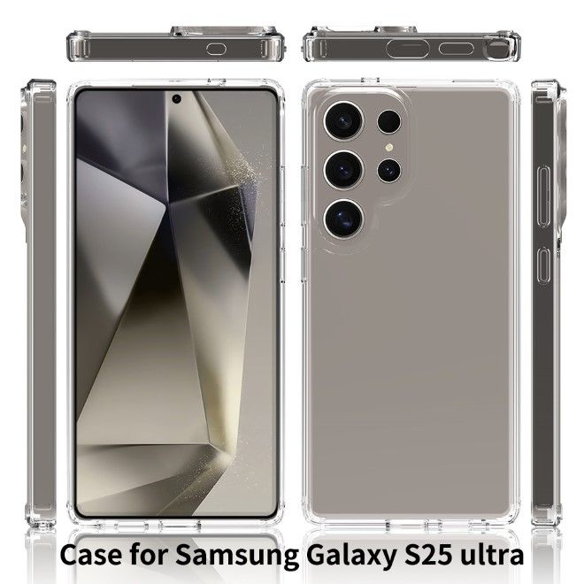 Samsung Galaxy S25 Ultra Hülle (PC / TPU Case) - Polycarbonat Rückseite + TPU Ränder - PureProtect Series - transparent