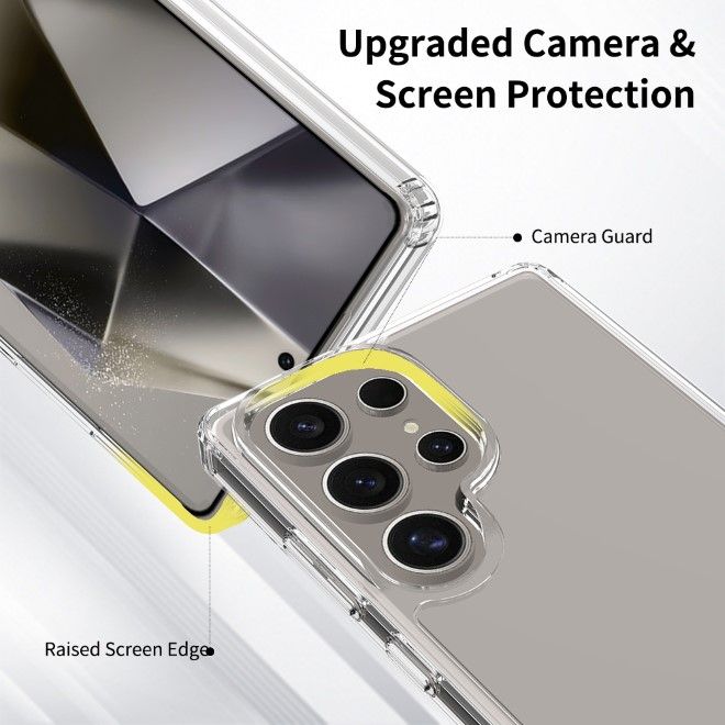 Samsung Galaxy S25 Ultra Hülle (PC / TPU Case) - Polycarbonat Rückseite + TPU Ränder - PureProtect Series - transparent