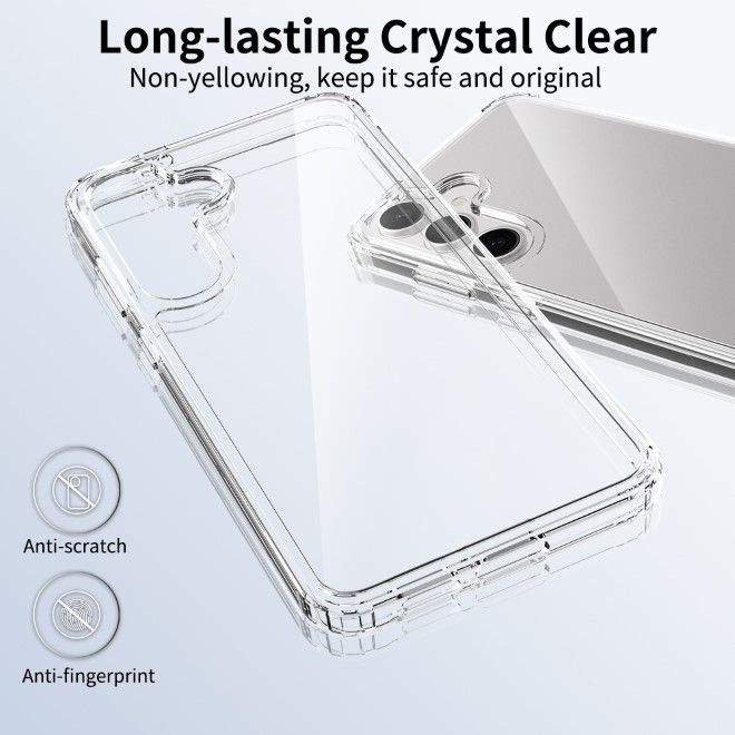 Samsung Galaxy S25+ Hülle (PC / TPU Case) - Polycarbonat Rückseite + TPU Ränder - PureProtect Series - transparent
