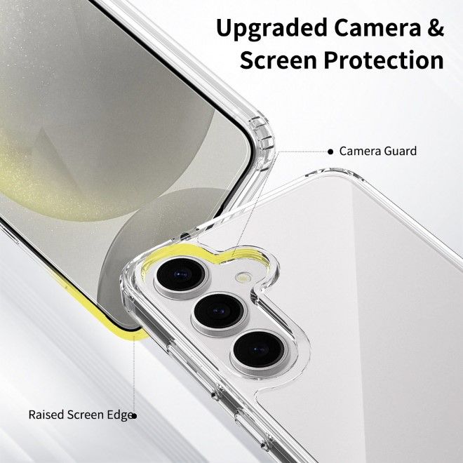 Samsung Galaxy S25+ Hülle (PC / TPU Case) - Polycarbonat Rückseite + TPU Ränder - PureProtect Series - transparent