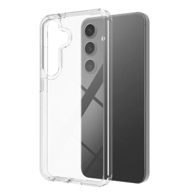 Samsung Galaxy S25 Hülle (PC / TPU Case) - Polycarbonat Rückseite + TPU Ränder - PureProtect Series - transparent