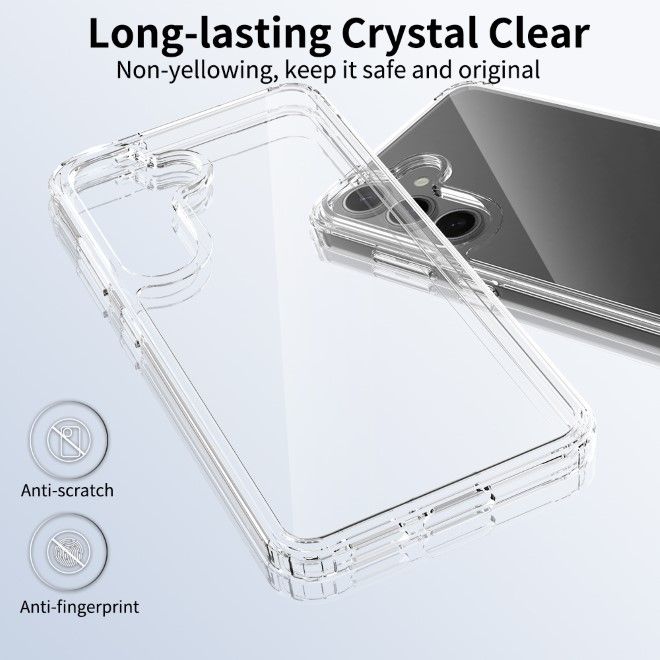 Samsung Galaxy S25 Hülle (PC / TPU Case) - Polycarbonat Rückseite + TPU Ränder - PureProtect Series - transparent