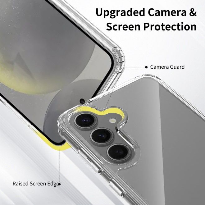 Samsung Galaxy S25 Hülle (PC / TPU Case) - Polycarbonat Rückseite + TPU Ränder - PureProtect Series - transparent