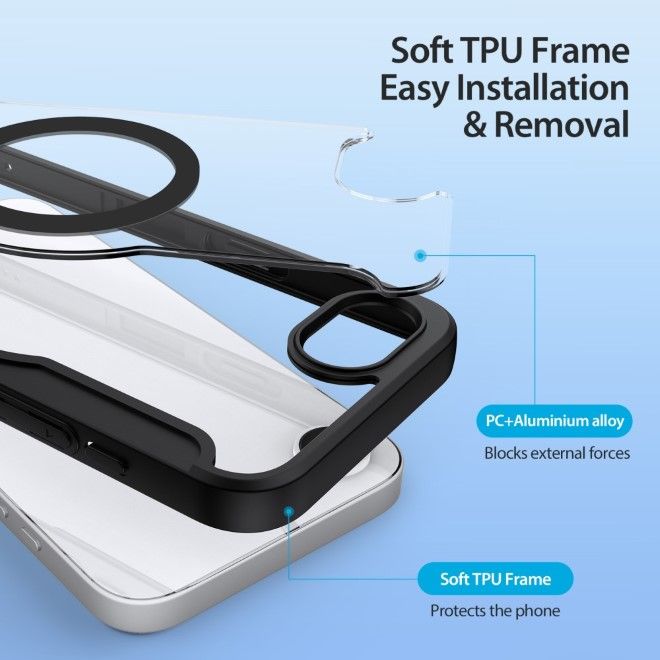 Dux Ducis - iPhone 16e Hülle - Leder Bookcover - MagSafe - Skin X Pro Series - schwarz