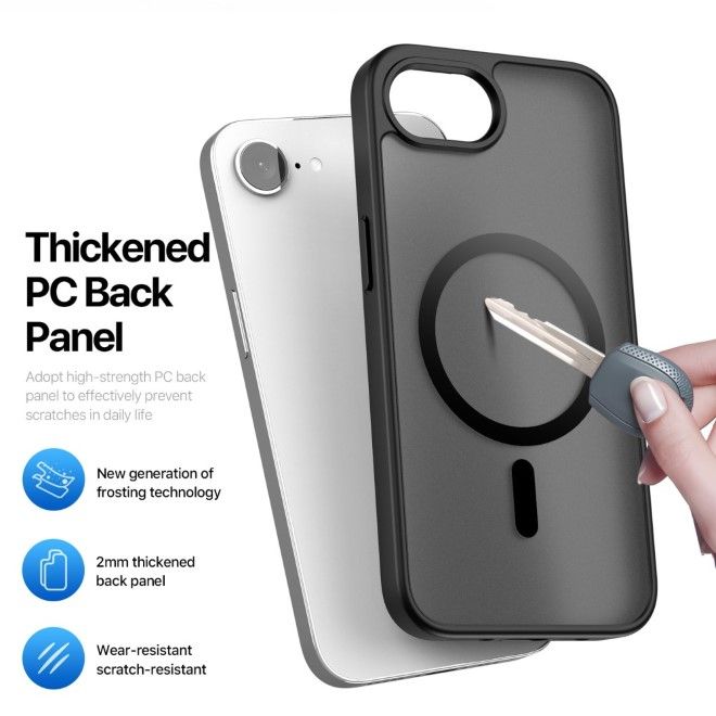 Dux Ducis - iPhone 16e Hülle - TPU und PC Hardcase - MagSafe kompatibel - Yind Series - schwarz