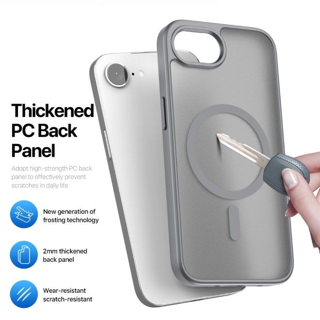 Dux Ducis - iPhone 16e Hülle - TPU und PC Hardcase - MagSafe kompatibel - Yind Series - grau