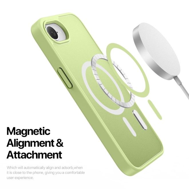 Dux Ducis - iPhone 16e Hülle - TPU und PC Hardcase - MagSafe kompatibel - Yind Series - lime