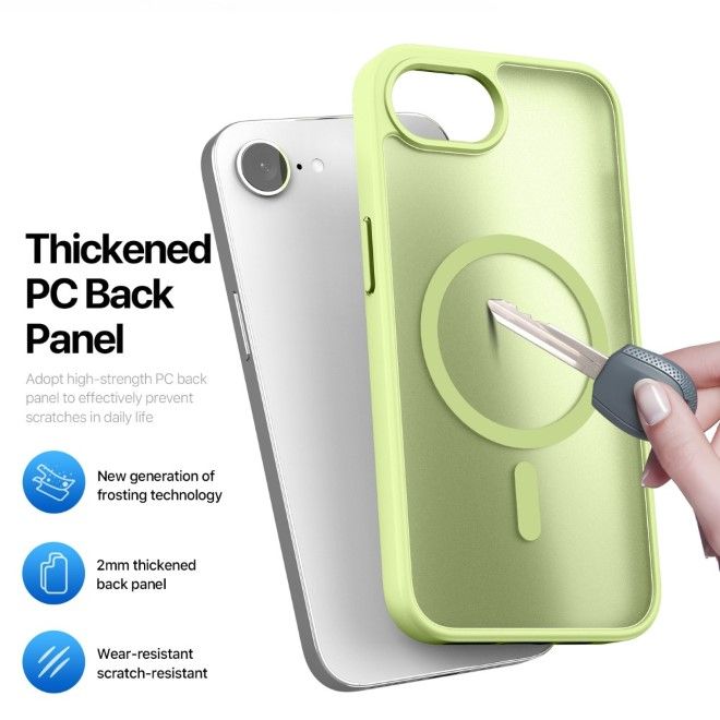 Dux Ducis - iPhone 16e Hülle - TPU und PC Hardcase - MagSafe kompatibel - Yind Series - lime