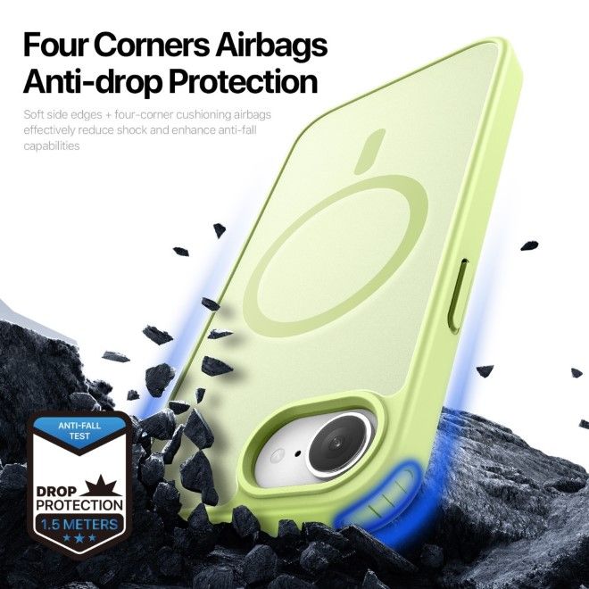 Dux Ducis - iPhone 16e Hülle - TPU und PC Hardcase - MagSafe kompatibel - Yind Series - lime