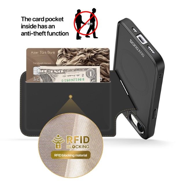 Dux Ducis - iPhone 16e Hülle - PC und TPU Hardcase - Rafi II Mag Series - schwarz