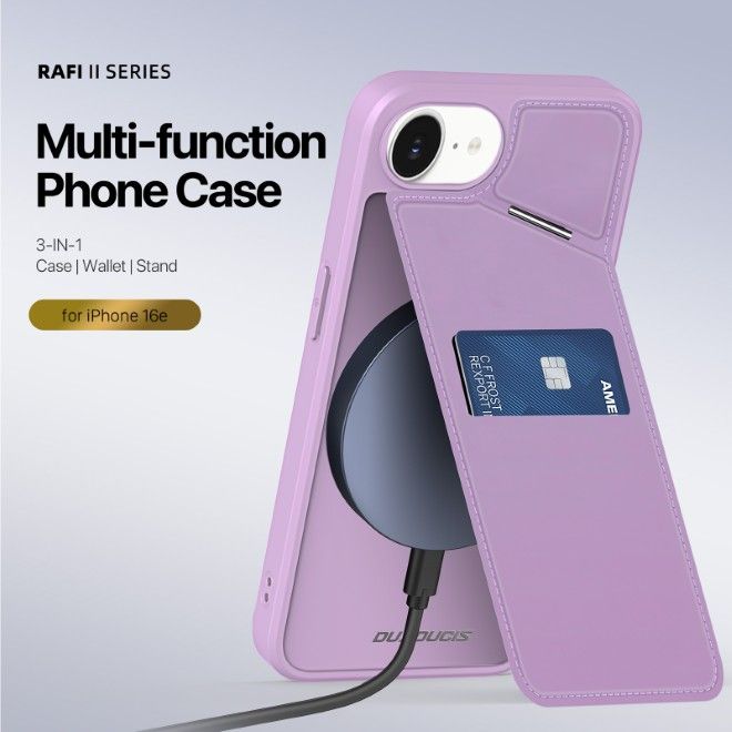Dux Ducis - iPhone 16e Hülle - PC und TPU Hardcase - Rafi II Mag Series - purpur