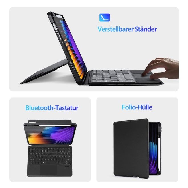 Dux Ducis - Xiaomi Pad 7 / 7 Pro Tastatur Hülle - Keyboard Case - DK Series - schwarz