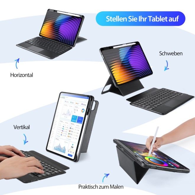 Dux Ducis - Xiaomi Pad 7 / 7 Pro Tastatur Hülle - Keyboard Case - DK Series - schwarz