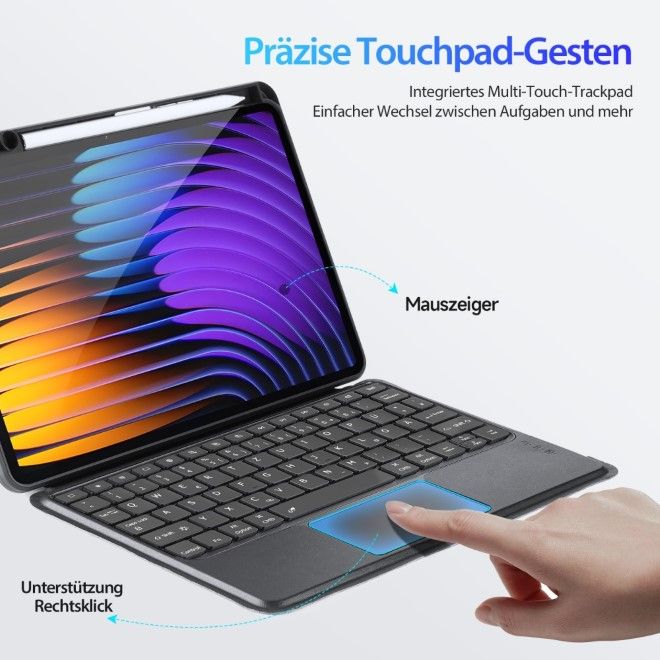 Dux Ducis - Xiaomi Pad 7 / 7 Pro Tastatur Hülle - Keyboard Case - DK Series - schwarz