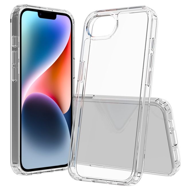 iPhone 16e Hülle (PC / TPU Case) - Polycarbonat Rückseite + TPU Ränder - PureProtect Series - transparent