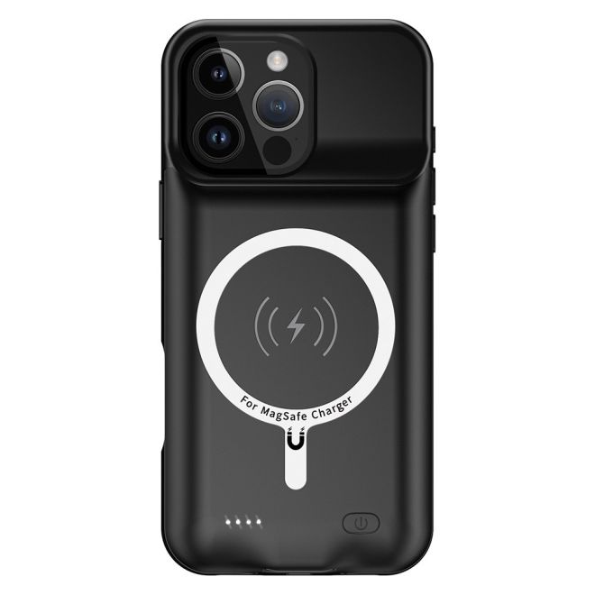 Étui batterie pour iPhone 16 Pro (7 000 mAh) – Compatible avec la recharge MagSafe – Noir