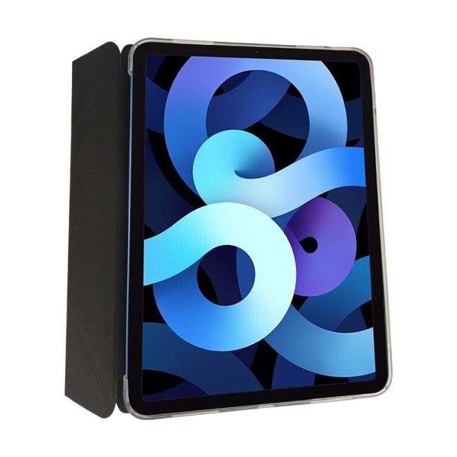 Étui pour iPad 2025 (11e génération) / iPad 2022 (10e génération) - Couverture en cuir - Collection Origami Shield - Noir