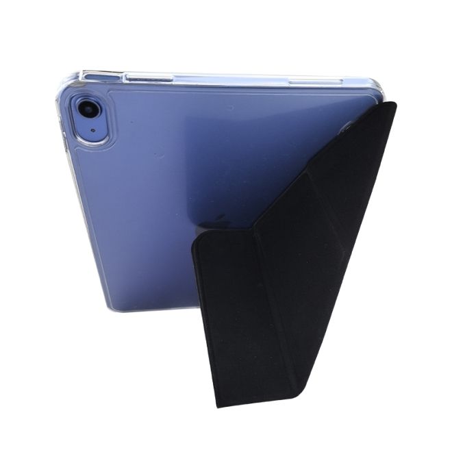 Étui pour iPad 2025 (11e génération) / iPad 2022 (10e génération) - Couverture en cuir - Collection Origami Shield - Noir