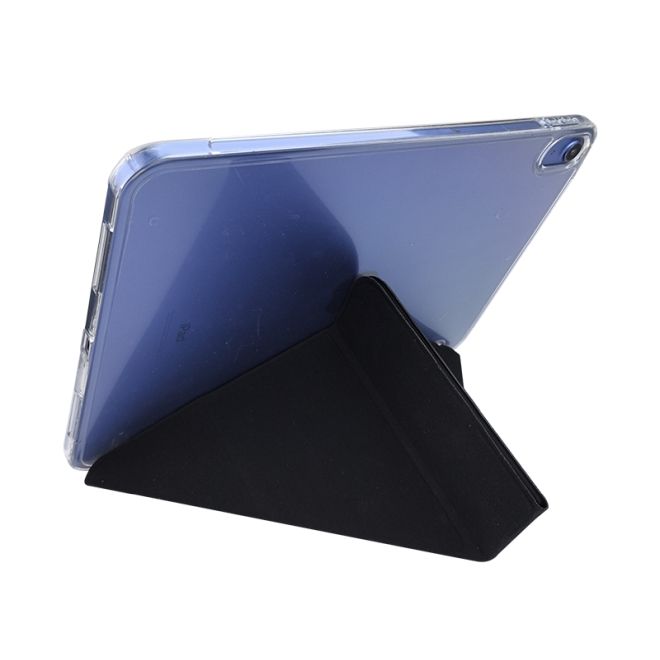 Étui pour iPad 2025 (11e génération) / iPad 2022 (10e génération) - Couverture en cuir - Collection Origami Shield - Noir