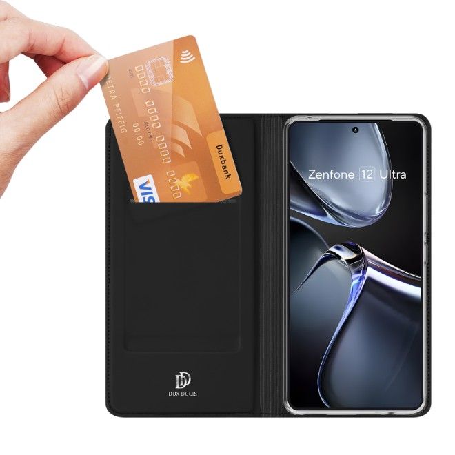 Dux Ducis - Asus Zenfone 12 Ultra Hülle - Handy Bookcover - Skin Pro Series - schwarz