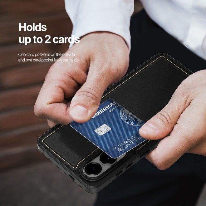 Dux Ducis - Samsung Galaxy S25 Edge Hülle - PC und TPU Hardcase - Rafi II Mag Series - schwarz