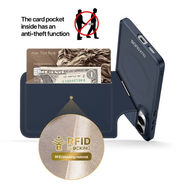 Dux Ducis - Samsung Galaxy S25 Edge Hülle - PC und TPU Hardcase - Rafi II Mag Series - blau