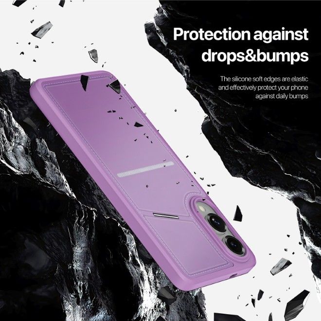 Dux Ducis - Samsung Galaxy S25 Edge Hülle - PC und TPU Hardcase - Rafi II Mag Series - purpur