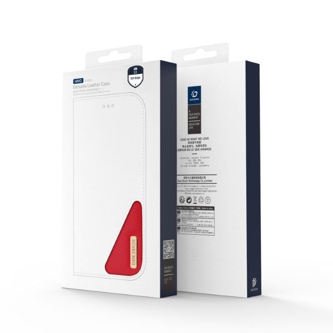 Dux Ducis - Samsung Galaxy S25 Edge Hülle - Handy Leder Case - Hivo Series - rot