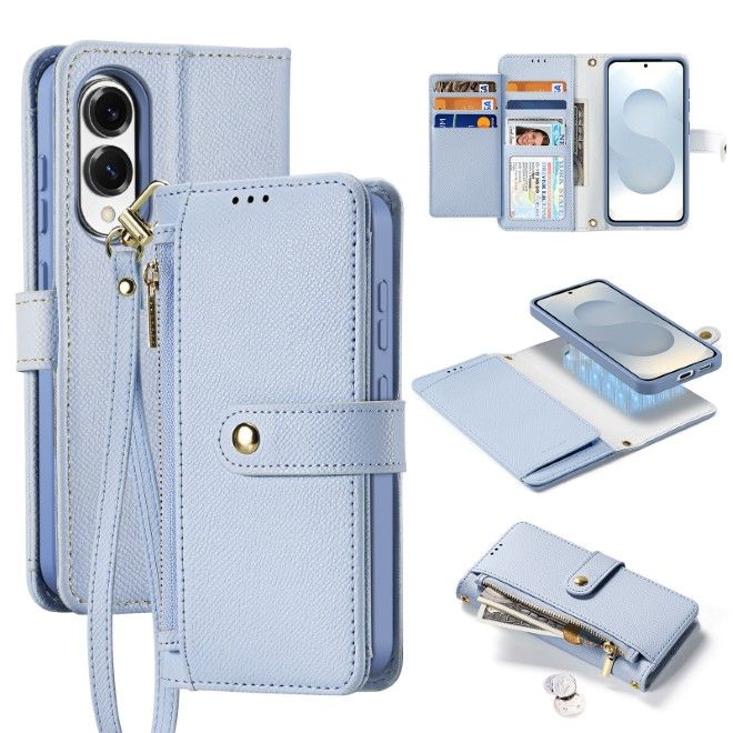 Dux Ducis - Samsung Galaxy S25 Edge Hülle - Kunstleder Bookcover - MagSafe kompatibel - Lawa Series - hellblau