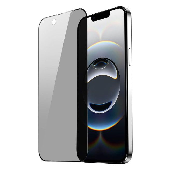 Dux Ducis - iPhone 16e Schutzglas - aus gehärtetem Glas - mit Sichtschutz - Privacy - schwarz